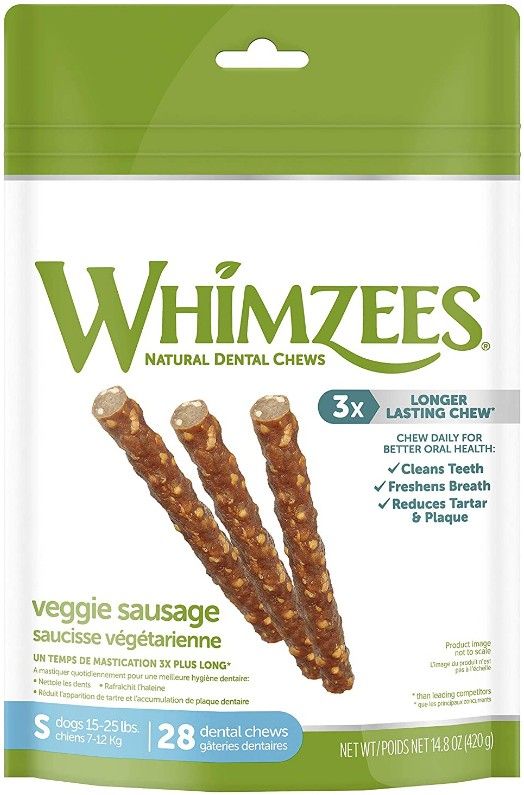 Whimzees Natural Dog Treats - Veggie Sausage Sticks image 0