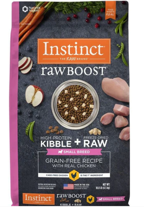 Instinct Raw Boost Small Breed Grain-Free Chicken Meal Dry Dog Food - 10lb Bag image 0