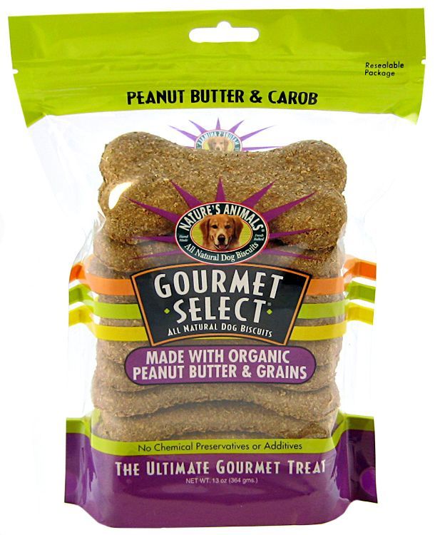 Natures Animals Gourmet Select Organic Dog Bone - Peanut Butter Flavor image 0
