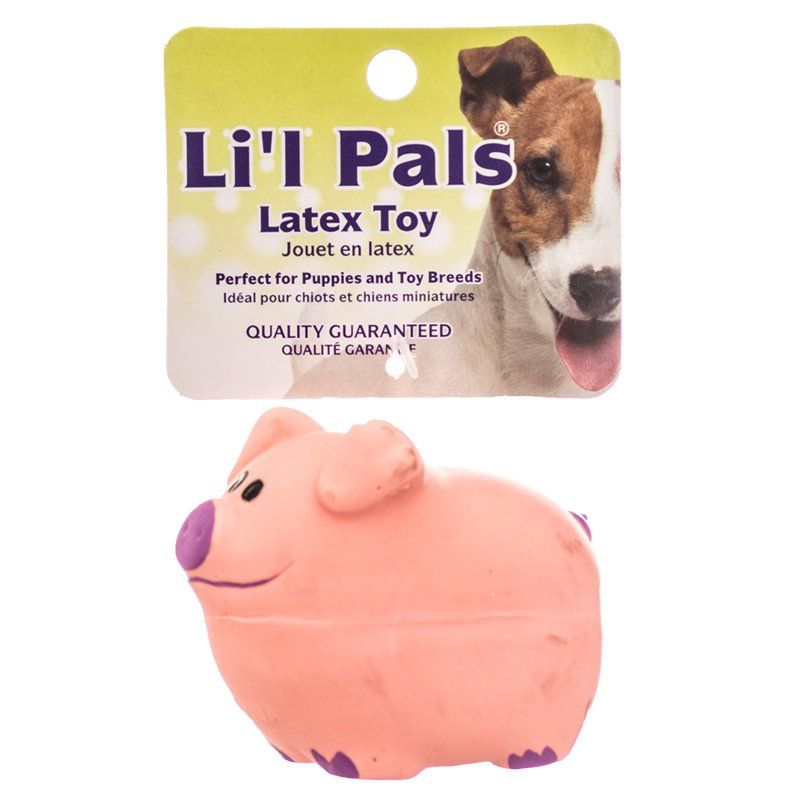 Lil Pals Latex Pig Dog Toy image 0