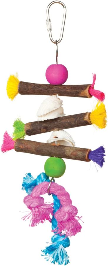 Prevue Tropical Teasers Shells and Sticks Bird Toy image 0