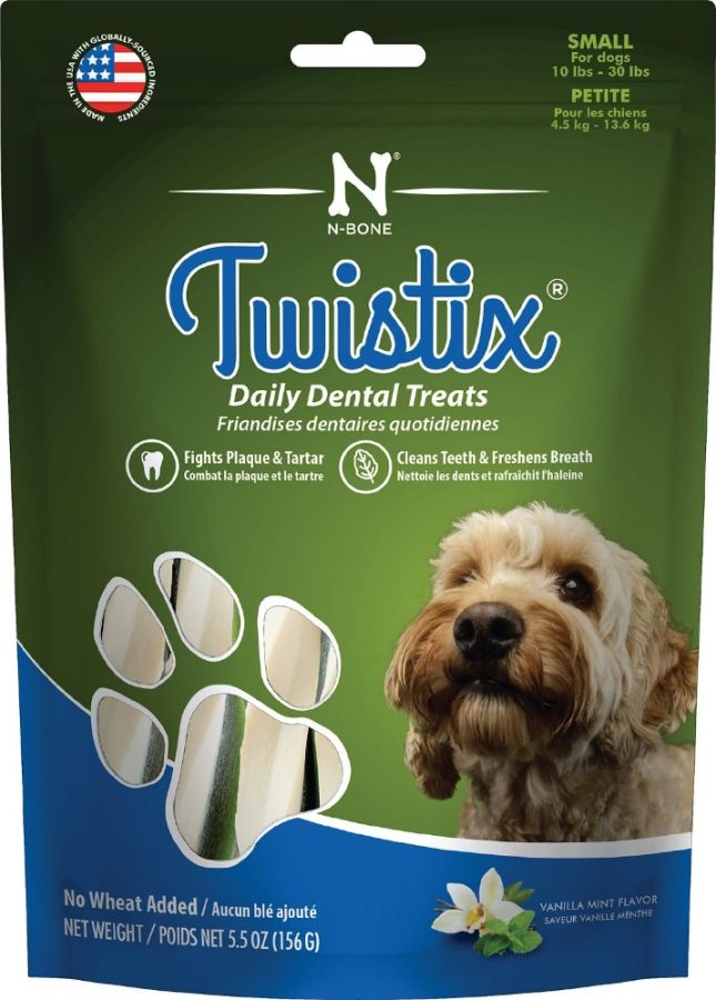 Twistix Wheat Free Dental Dog Treats - Vanilla Mint Flavor image 0
