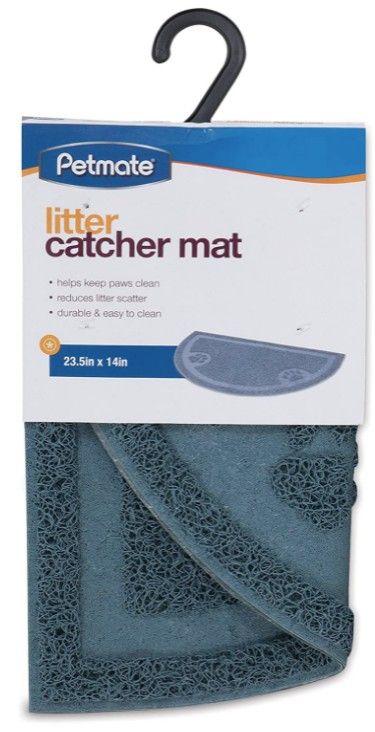 Petmate Half Circle Litter Catcher Mat Blue image 0