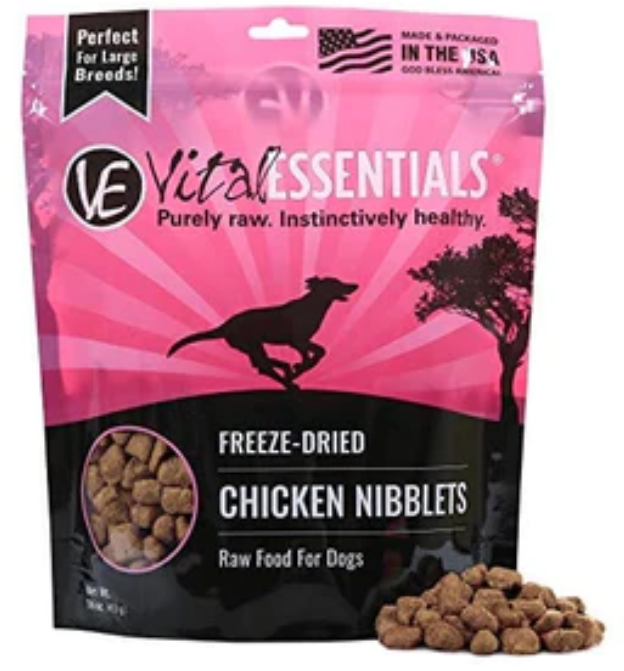 Vital Essentials Chicken Nibblets Freeze-Dried Dog Food - 16 Oz image 0