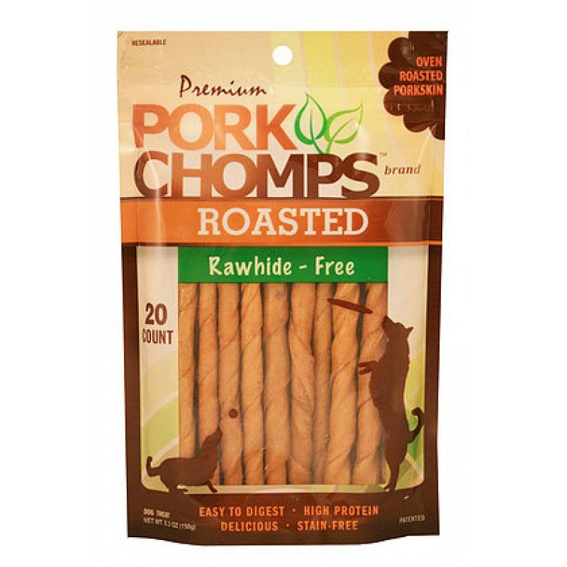 Pork Chomps Roasted Rawhide-Free Porkskin Twists image 0