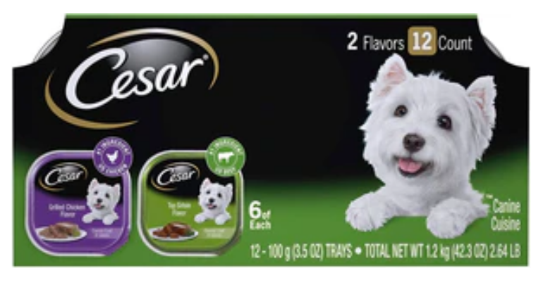 Cesar Canine Cuisine Beef & Poultry Multi-Pack Wet Dog Food - 3.5 oz -Case of 24 image 0