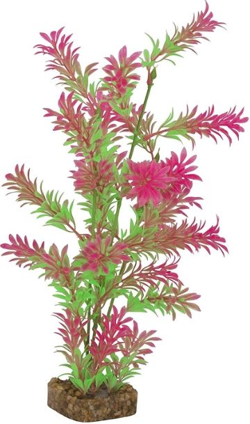 GloFish Plastic Aquarium Plant - Green/Pink image 0