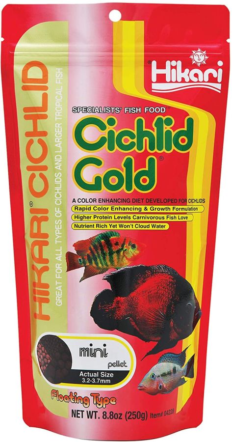 Hikari Cichlid Gold Color Enhancing Fish Food - Mini Pellet image 0