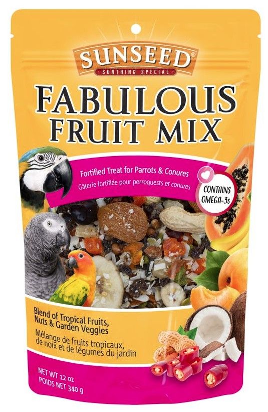 Sunseed Fabulous Fruit Mix Fortified Treat for Parrots and Conures image 0