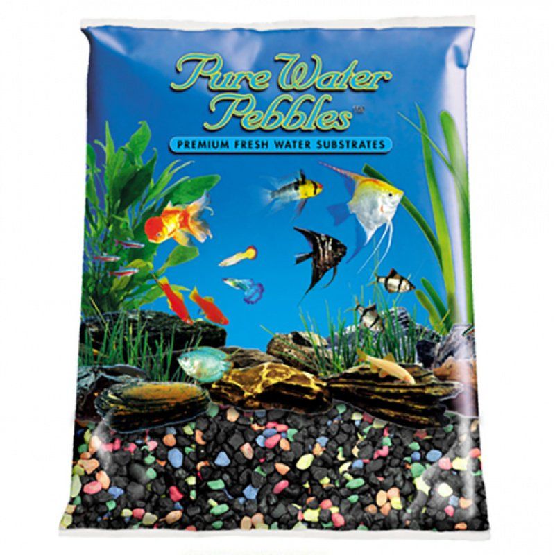 Pure Water Pebbles Aquarium Gravel - Black Beauty Pebble Mix image 0