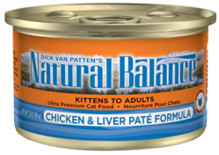Natural Balance Chicken and Liver Pate Canned Cat Food 5.5oz Case of 24 image 0