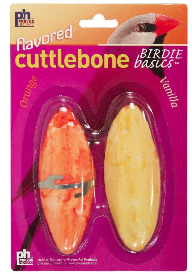 Prevue Birdie Basics Flavored Cuttlebone Orange and Vanilla Small 4 Inch Long image 0