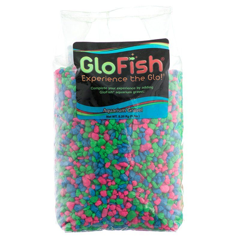 GloFish Aquarium Gravel - Pink, Green & Blue Mix image 0
