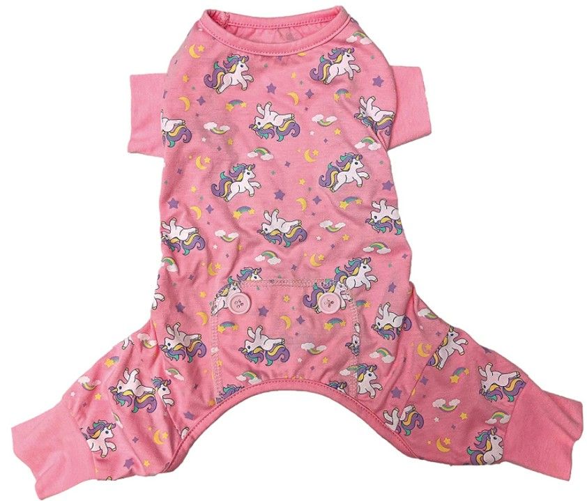 Fashion Pet Unicorn Dog Pajamas Pink image 0