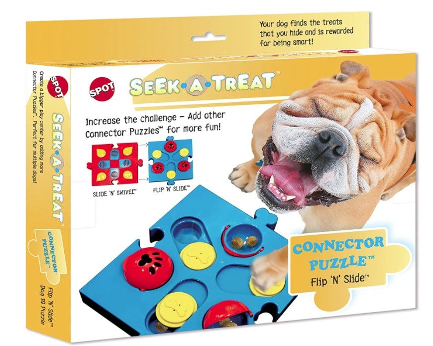 Spot Seek-A-Treat Flip 'N Slide Connector Puzzle Interactive Dog Treat & Puzzle image 0