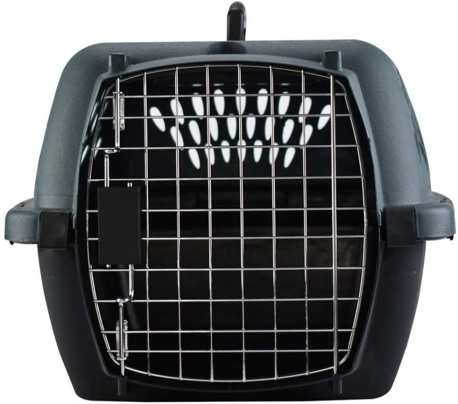 Aspen Pet Porter Heavy-Duty Pet Carrier Storm Gray and Black image 0