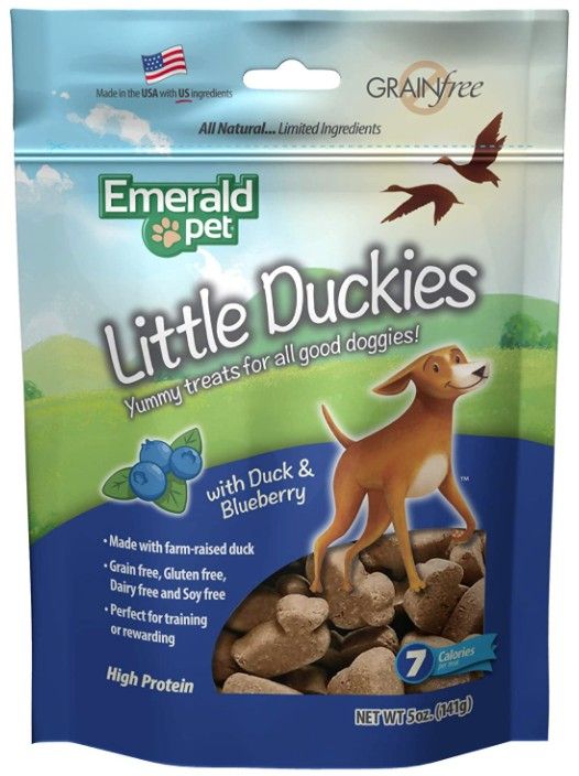 Emerald Pet Little Duckies Dog Treats with Duck and Blueberry image 0