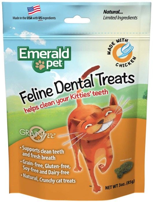 Emerald Pet Feline Dental Treats Chicken Flavor image 0