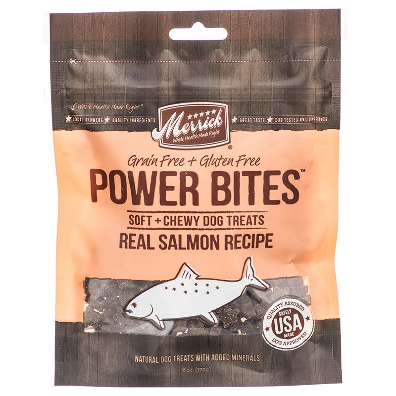Merrick Power Bites Soft & Chewy Dog Treats - Real Salmon Recipe image 0