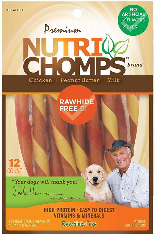 Nutri Chomps Mini Twist Dog Treat Peanut Assorted Flavors image 0
