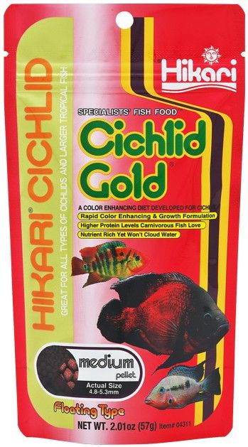 Hikari Cichlid Gold Color Enhancing Fish Food - Medium Pellet image 0