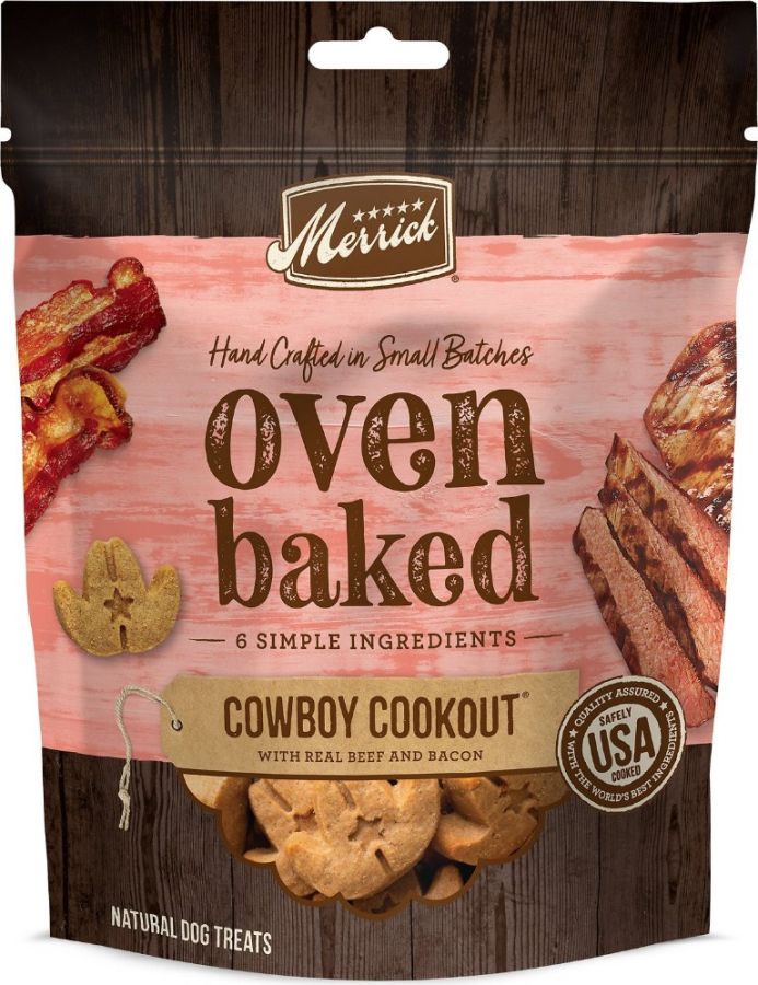 Merrick Oven Baked Cowboy Cookout Real Beef & Bacon Dog Treats image 0