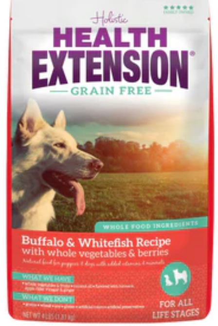Health Extension Grain Free Buffalo and Whitefish Dry Dog Food image 0