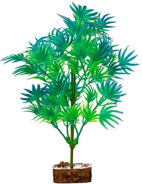GloFish Plastic Aquarium Plant - Green/Blue image 0