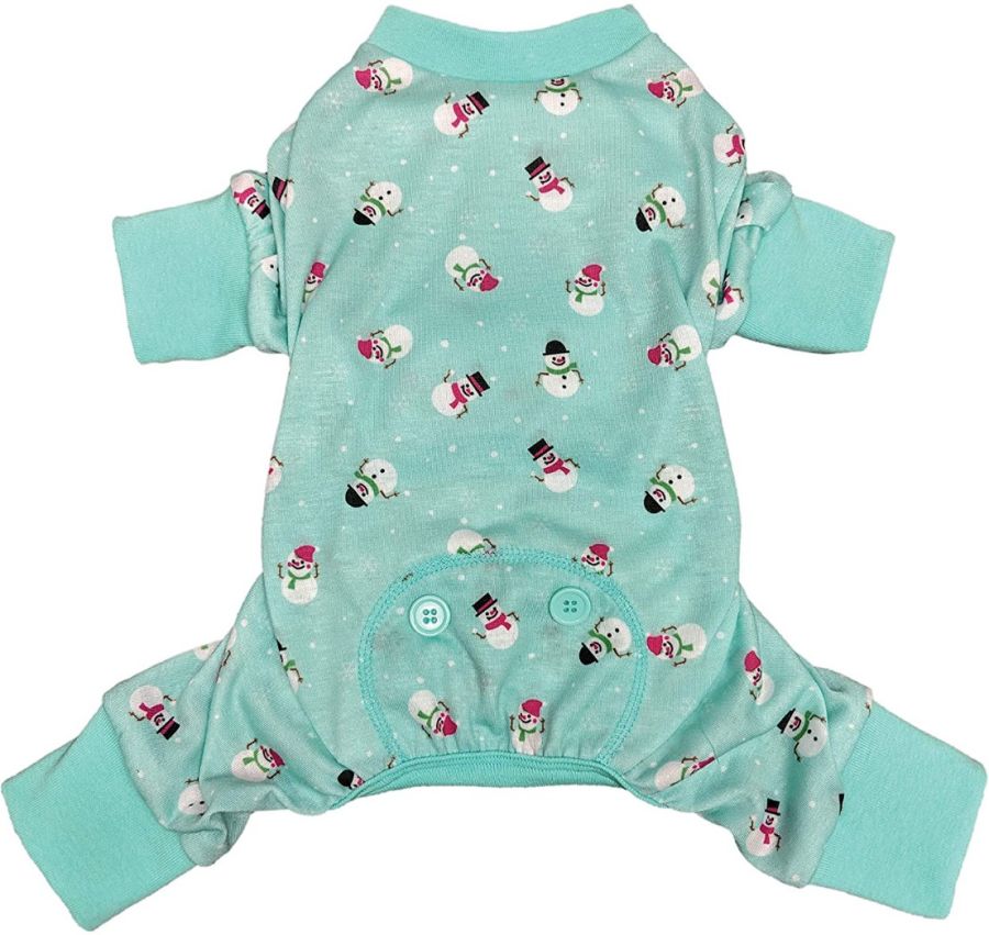 Fashion Pet Blue Snowmen Dog Pajamas image 0
