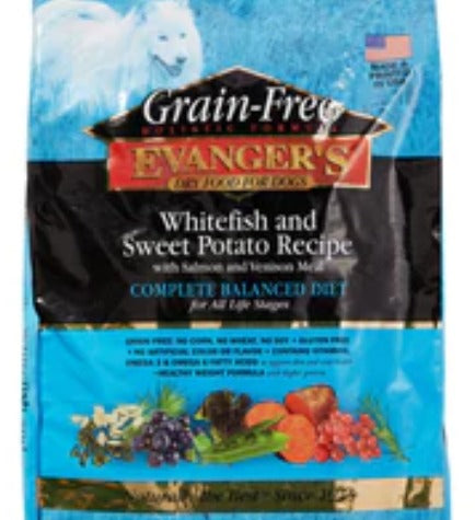 Evanger's Whitefish Sweet Potato & Venison Grain Free Dry Dog Food - 16.5 lb Bag image 0