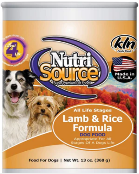 Nutrisource Lamb & Rice Dog Canned Canned Dog Food - 13 oz - Case of 12 image 0
