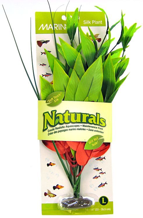 Marina Silk Pickerel Aquarium Plant - Red & Green image 0