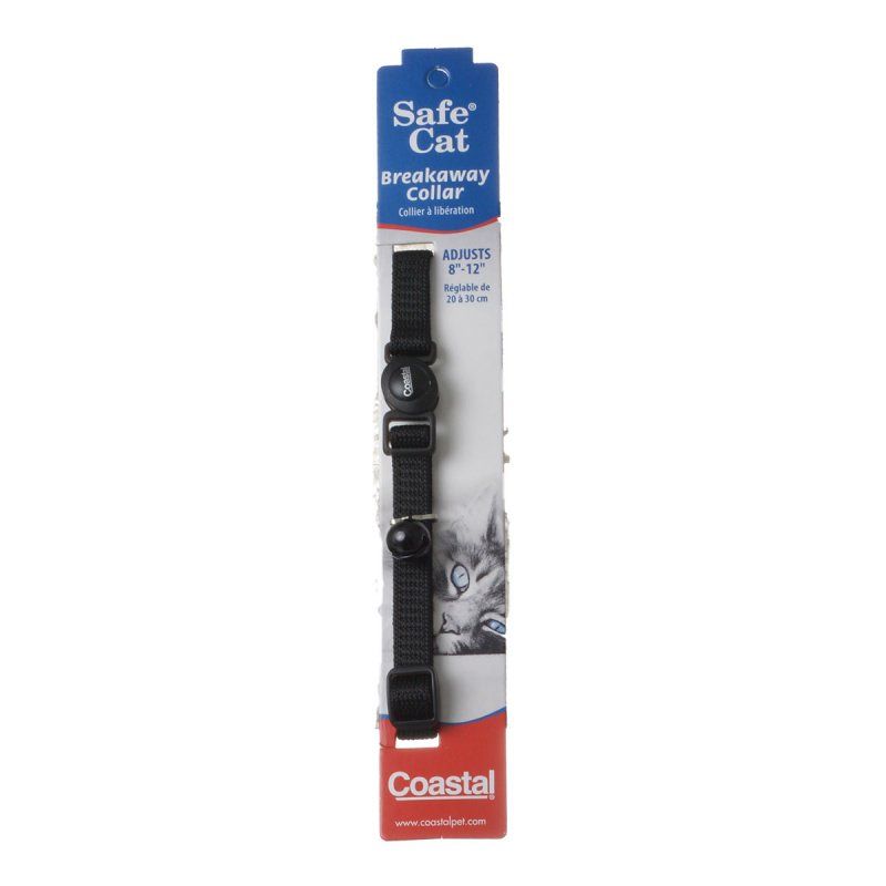 Coastal Pet Safe Cat Nylon Adjustable Breakaway Collar Black image 0