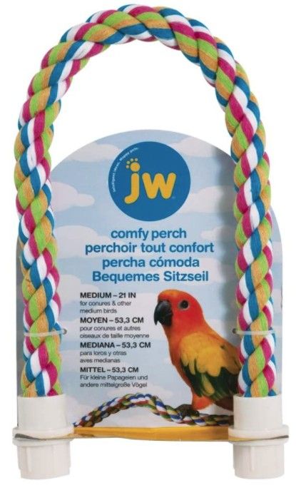 JW Pet Flexible Multi-Color Comfy Rope Perch 21 Inch image 0