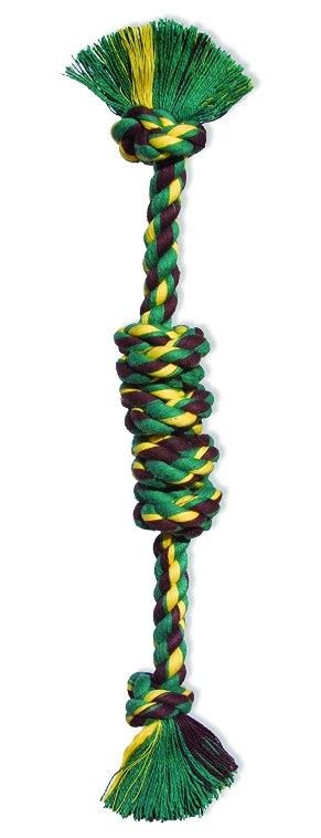 Mammoth Cottonblend Monkey Fist Bar Flossy Dog Toy 18 INCH Large image 0