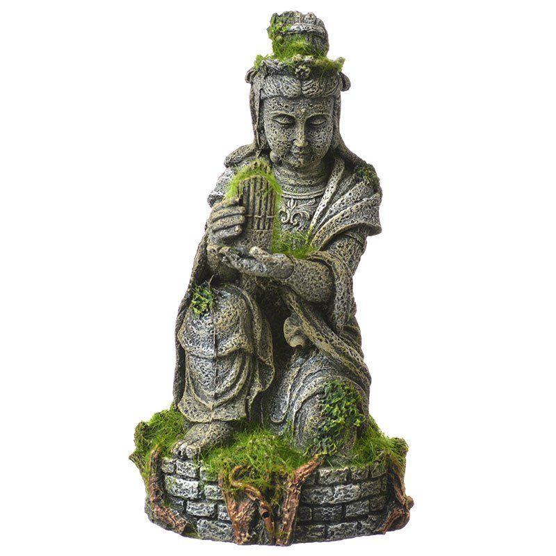 Exotic Environments Ancient Buddha Statue with Moss Aquarium Ornament image 0