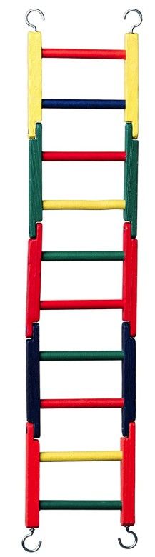 Prevue Carpenter Creations Jointed Wood Bird Ladder 20 Inch Long Multicolor image 0