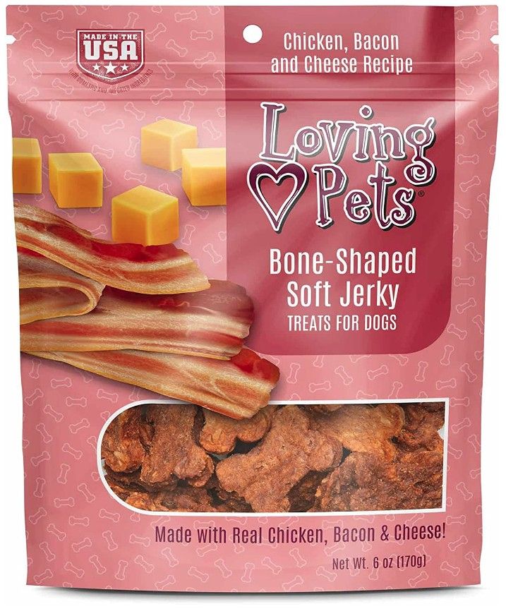 Loving Pets Bone-Shaped Soft Jerky Treats Bacon image 0