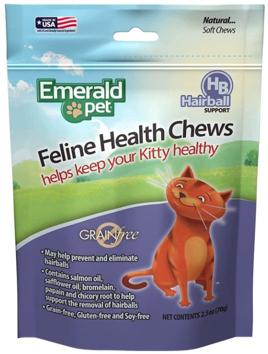 Emerald Pet Feline Health Chews Hairball Support image 0