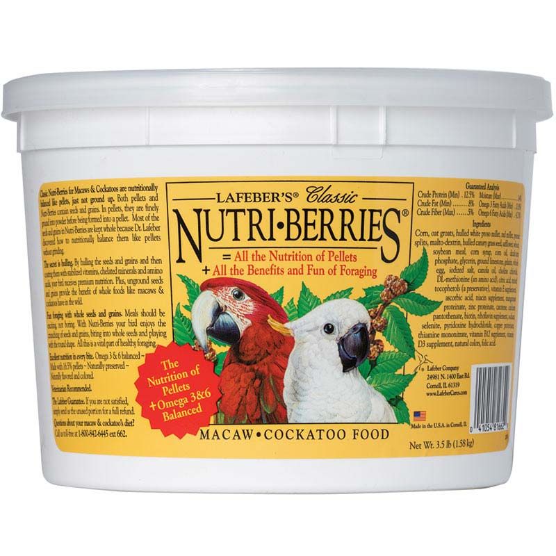 Lafeber Classic Nutri-Berries Macaw & Cockatoo Food image 0