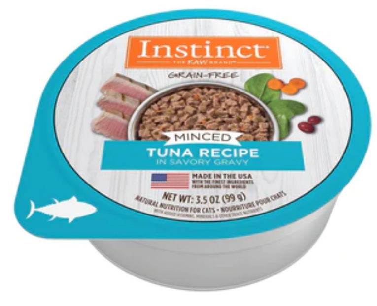 Instinct Adult Grain Free Minced with Real Tuna Natural Cat food Cups-3.5oz-12Pc image 0