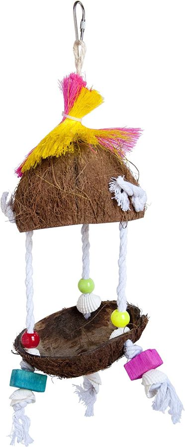 Prevue Tropical Teasers Tiki Hut Bird Toy image 0