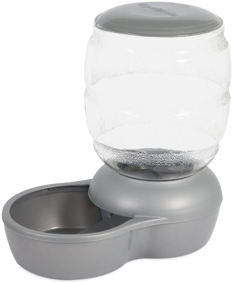 Petmate Replendish Pet Feeder with Microban Pearl Silver Gray image 0