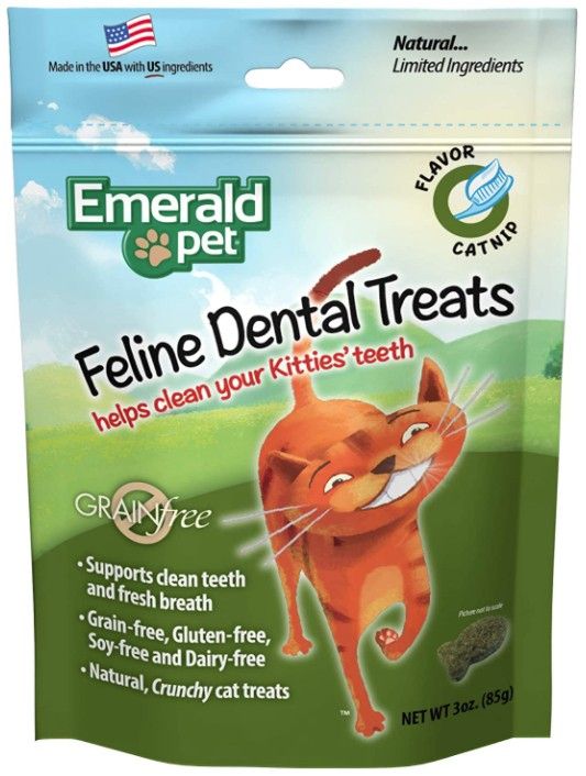 Emerald Pet Feline Dental Treats Catnip Flavor image 0