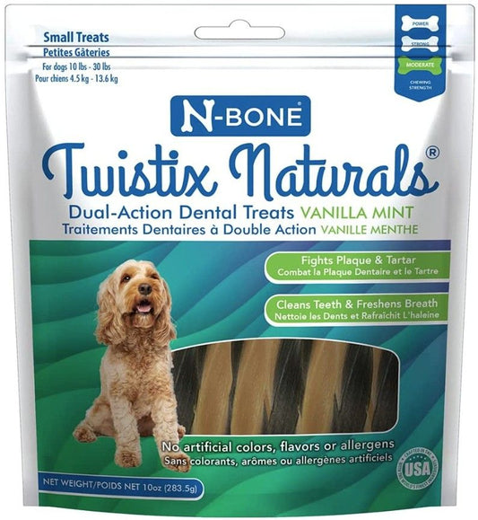 N-Bone Twistix Naturals Vanilla Mint Dental Treats Small image 0