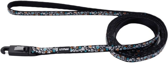 Li'L Pals Reflective Leash - Teal and Orange Paws image 0