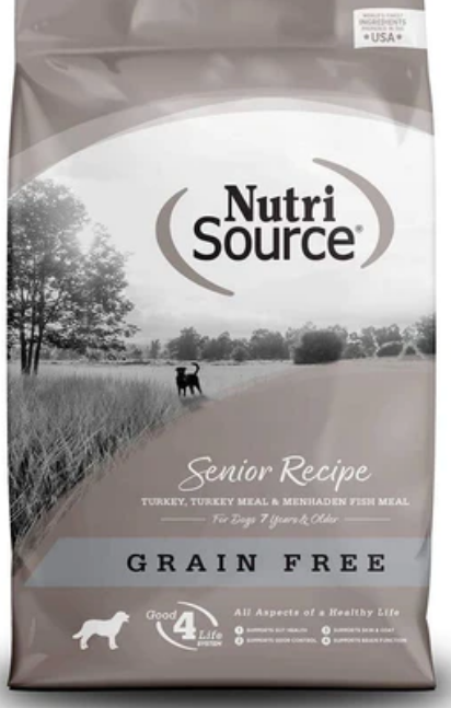 Nutrisource Grain Free Senior Dry Dog Food - 30 lb Bag image 0