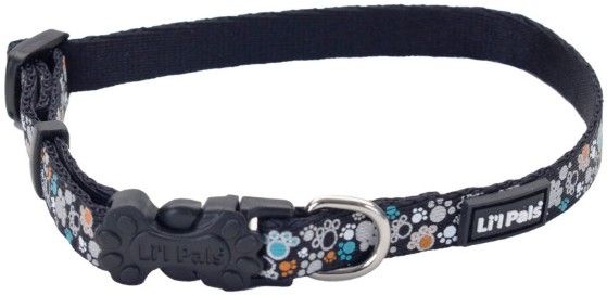Li'L Pals Reflective Collar - Teal and Orange Paws image 0