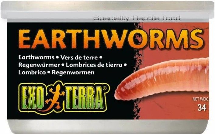 Exo Terra Canned Earthworms Specialty Reptile Food image 0