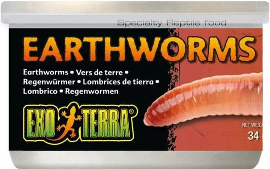 Exo Terra Canned Earthworms Specialty Reptile Food image 0